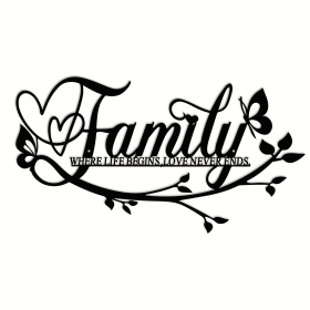 CIFbuy Vintage Floral Wall Plaque Elegant Script Happy Home Sign Farmhouse Rustic Wall Decor for Living Room Bedroom Entryway(TikTok
